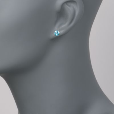 2.10 ct. t.w. Blue Topaz Stud Earrings in 14kt Yellow Gold &mdash; Alt Image 2
