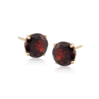 4.30 ct. t.w. Garnet Stud Earrings in 14kt Yellow Gold &mdash; Alt Image 1