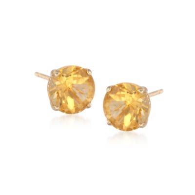 3.30 ct. t.w. Citrine Stud Earrings in 14kt Yellow Gold &mdash; Alt Image 1
