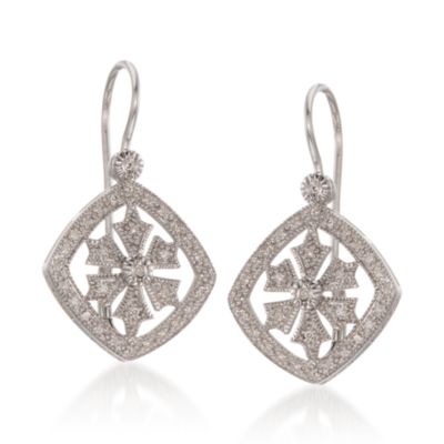 .20 ct. t.w. Diamond Drop Earrings in Sterling Silver &mdash; Alt Image 1