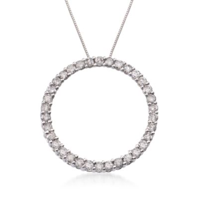 2.00 ct. t.w. Circle of Eternity Diamond Necklace in 14kt White Gold. 18" &mdash; Alt Image 1