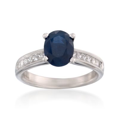 2.22 Carat Sapphire and .51  ct. t.w. Diamond Ring in Platinum &mdash; Alt Image 1
