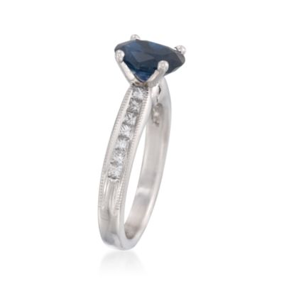 2.22 Carat Sapphire and .51  ct. t.w. Diamond Ring in Platinum &mdash; Alt Image 3