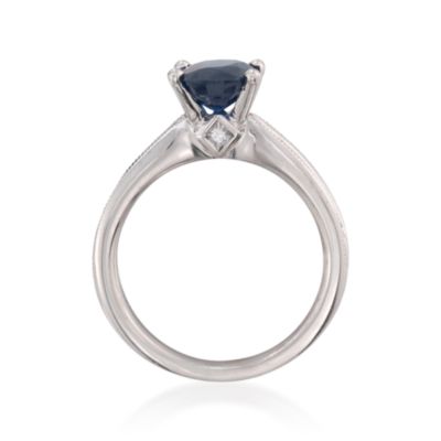 2.22 Carat Sapphire and .51  ct. t.w. Diamond Ring in Platinum &mdash; Alt Image 4