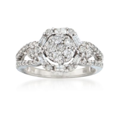 1.29 ct. t.w. Diamond Geometric Ring in 14kt White Gold &mdash; Alt Image 1