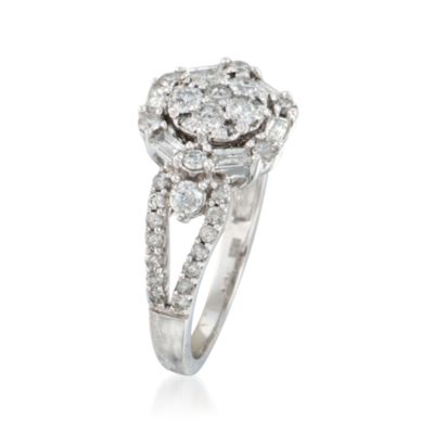 1.29 ct. t.w. Diamond Geometric Ring in 14kt White Gold &mdash; Alt Image 3