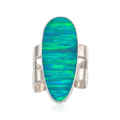 Created Opal Ring in Sterling Silver &mdash; Alt Image 1