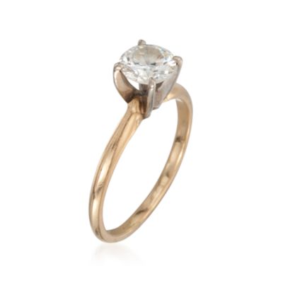 C.1990 Vintage .70 Carat Diamond Solitaire Ring in 14kt Yellow Gold. Size 4 &mdash; Alt Image 3