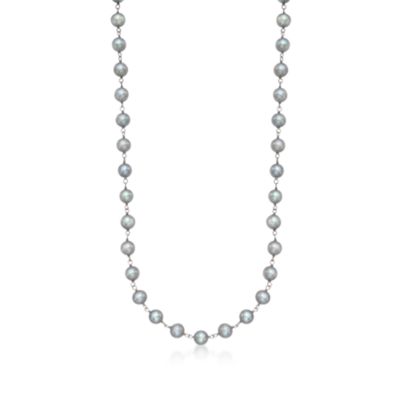 3-pc.6-7mm Gray Pearl Jewelry Set in Sterling Silver. 17" &mdash; Alt Image 4