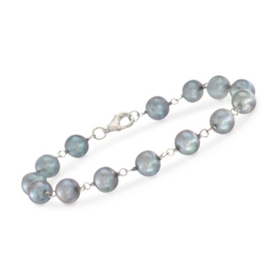 3-pc.6-7mm Gray Pearl Jewelry Set in Sterling Silver. 17" &mdash; Alt Image 5