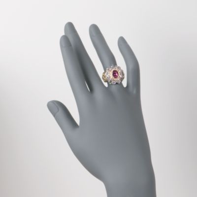 1.20 Carat Pink Tourmaline and .60 ct. t.w. Sapphire Ring in Two-Tone &mdash; Alt Image 2