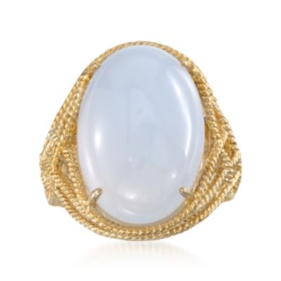 Chalcedony Ring in 18kt Over Sterling &mdash; Alt Image 1