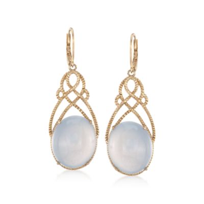 Chalcedony Drop Earrings in 18kt Over Sterling &mdash; Alt Image 1