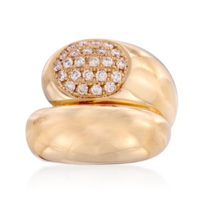 .52 ct. t.w. Pave Diamond Bypass Ring in 14kt Yellow Gold &mdash; Alt Image 1