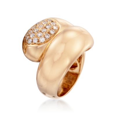 .52 ct. t.w. Pave Diamond Bypass Ring in 14kt Yellow Gold &mdash; Alt Image 3