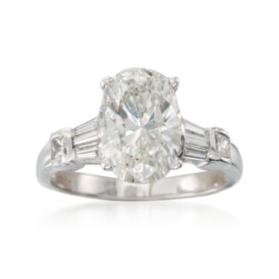 C. 2000 Vintage 3.50 ct. t.w. Diamond Ring in Platinum. Size 6.5 &mdash; Alt Image 1