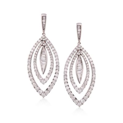 4.49 ct. t.w. Diamond Open Triple-Drop Earrings in 14kt White Gold  &mdash; Alt Image 1