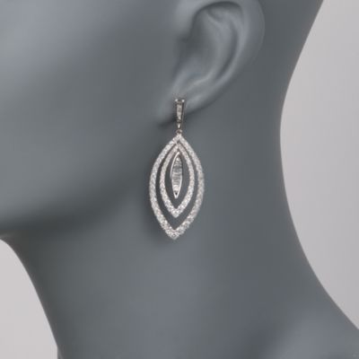 4.49 ct. t.w. Diamond Open Triple-Drop Earrings in 14kt White Gold  &mdash; Alt Image 2
