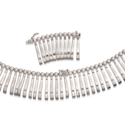 C.2000 Vintage 11.00 ct. t.w. Fancy Cleopatra-Styled Diamond Necklace in 18kt White Gold . 15" &mdash; Alt Image 3