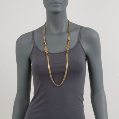 C. 1980 Vintage Seidengang 10.70 ct. t.w. Multi-Gem and .50 ct. t.w. Diamond Necklace in 18kt Yellow Gold. 35" &mdash; Alt Image 2