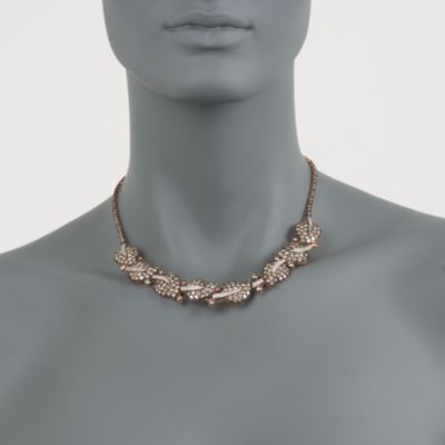 C. 1990 Vintage 13.70  ct. t.w. Brown and White Diamond Leaves Necklace in 18kt Yellow Gold. 16" &mdash; Alt Image 2