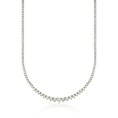 9.00 ct. t.w. Graduated Diamond Necklace in 14kt White Gold. 17" &mdash; Alt Image 1