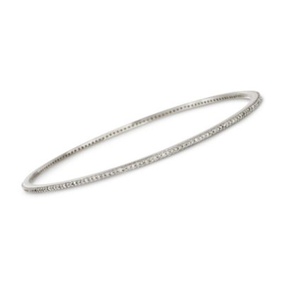 .85 ct. t.w. Diamond Eternity Bangle Bracelet in Sterling Silver. 7" &mdash; Alt Image 1