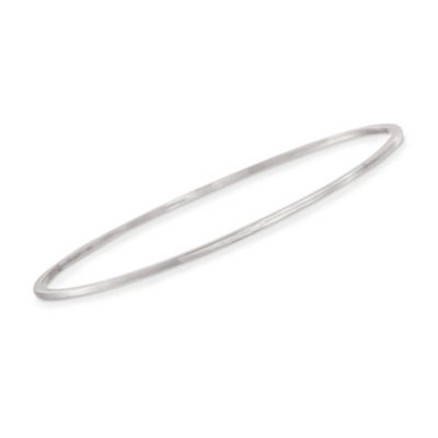 Sterling Silver Slim Bangle Bracelet. 7" &mdash; Alt Image 1