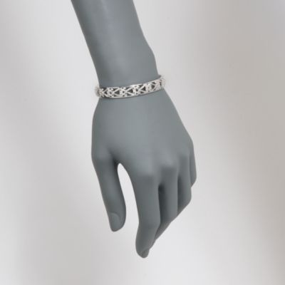 .25 ct. t.w. Diamond Cuff Bracelet in Sterling Silver. 7" &mdash; Alt Image 2