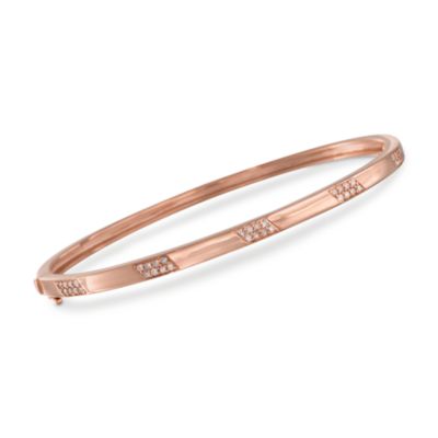.30 ct. t.w. Diamond Bangle Bracelet in 14kt Over Sterling. 7" &mdash; Alt Image 1
