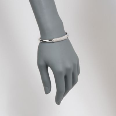 1.00 ct. t.w. Diamond Bangle Bracelet in Sterling Silver. 7" &mdash; Alt Image 2