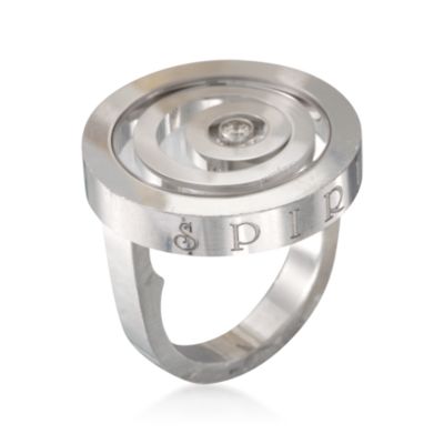 C. 1990 Vintage Chopard Diamond Swirl Ring in 18kt White Gold. Size 7 &mdash; Alt Image 4