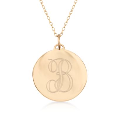 14kt Gold Over Sterling Disc Necklace &mdash; Alt Image 1