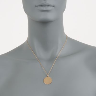 14kt Gold Over Sterling Disc Necklace &mdash; Alt Image 2