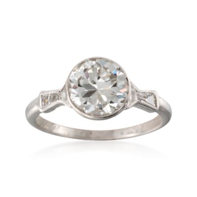 C. 2000 Vintage 2.27 ct. t.w. Certified Diamond Ring in Platinum. Size 7 &mdash; Alt Image 1