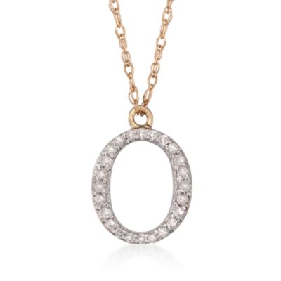 .10 ct. t.w. Diamond Initial Necklaces in 14kt Yellow Gold &mdash; Alt Image 17