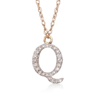 .10 ct. t.w. Diamond Initial Necklaces in 14kt Yellow Gold &mdash; Alt Image 19