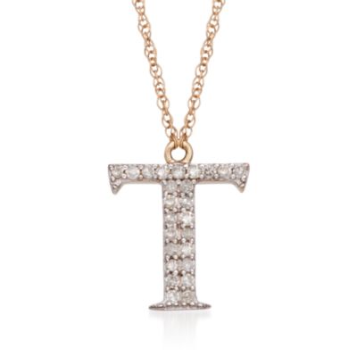 .10 ct. t.w. Diamond Initial Necklaces in 14kt Yellow Gold &mdash; Alt Image 22