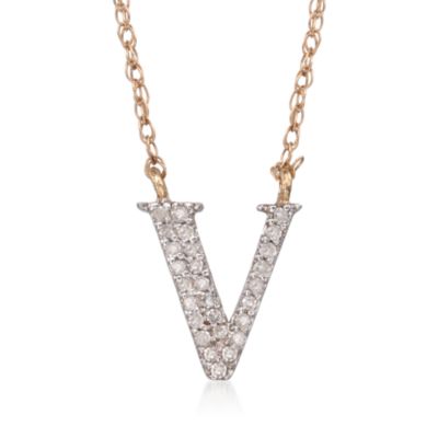 .10 ct. t.w. Diamond Initial Necklaces in 14kt Yellow Gold &mdash; Alt Image 24