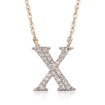 .10 ct. t.w. Diamond Initial Necklaces in 14kt Yellow Gold &mdash; Alt Image 26