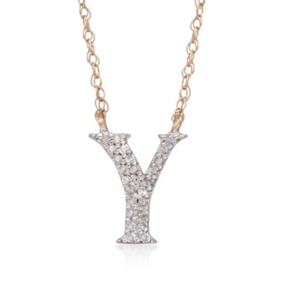 .10 ct. t.w. Diamond Initial Necklaces in 14kt Yellow Gold &mdash; Alt Image 27