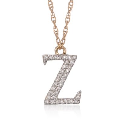 .10 ct. t.w. Diamond Initial Necklaces in 14kt Yellow Gold &mdash; Alt Image 28