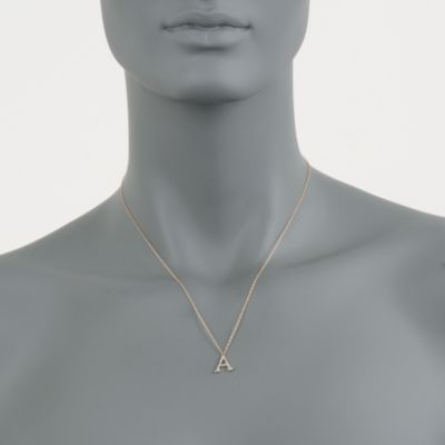 .10 ct. t.w. Diamond Initial Necklaces in 14kt Yellow Gold &mdash; Alt Image 2