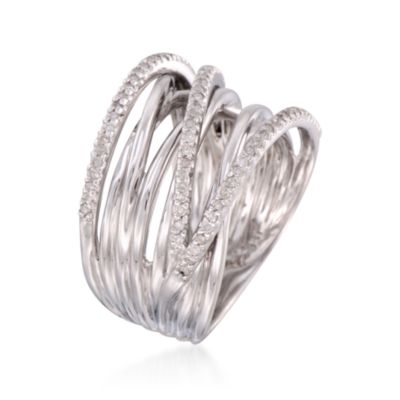 .33 ct. t.w. Diamond Stacked-Look Ring in Sterling Silver &mdash; Alt Image 3