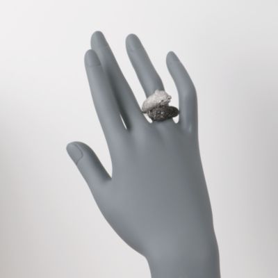 2.35 ct. t.w. Black and White Diamond Panther Bypass Ring in 14kt White Gold &mdash; Alt Image 2