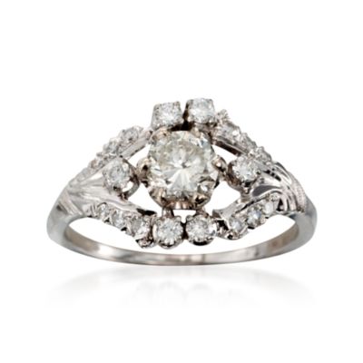 C. 1990 Vintage 1.25 ct. t.w. Diamond Ring in 18kt White Gold. Size 9.25 &mdash; Alt Image 1