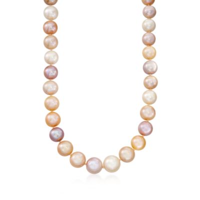 Pastel Cultured Pearl Strand Necklace in 14kt Yellow Gold &mdash; Alt Image 1
