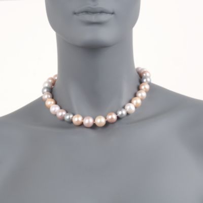 Pastel Cultured Pearl Strand Necklace in 14kt Yellow Gold &mdash; Alt Image 2