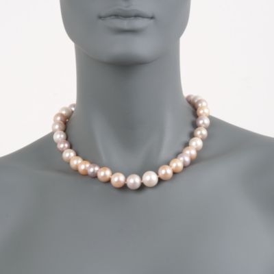 Pastel Cultured Pearl Strand Necklace in 14kt Yellow Gold &mdash; Alt Image 3