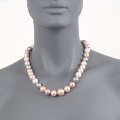 Pastel Cultured Pearl Strand Necklace in 14kt Yellow Gold &mdash; Alt Image 4